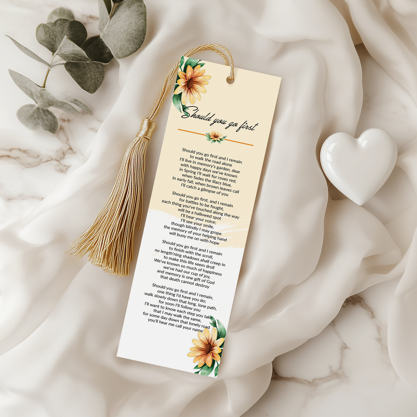 1 3/8” x 5 1/2” MEMORIAL BOOKMARK