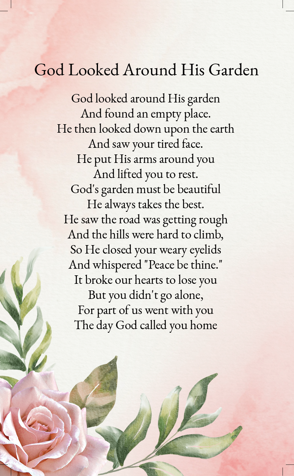 MEMORIAL CARDS