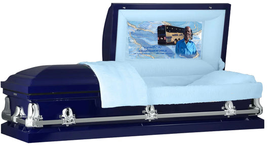 CUSTOM - DESIGNED - PRINTED - PERSONALIZED - MEMORIAL - FUNERAL - ECO-SOLVENT - CASKET CAP PANELS