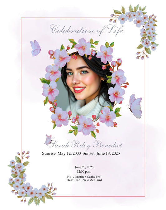 ONE PAGE FUNERAL PROGRAM
