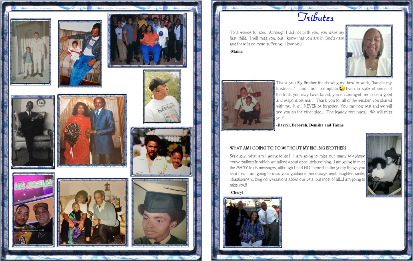 CUSTOM PRINTED - 11”x17” FUNERAL PROGRAM