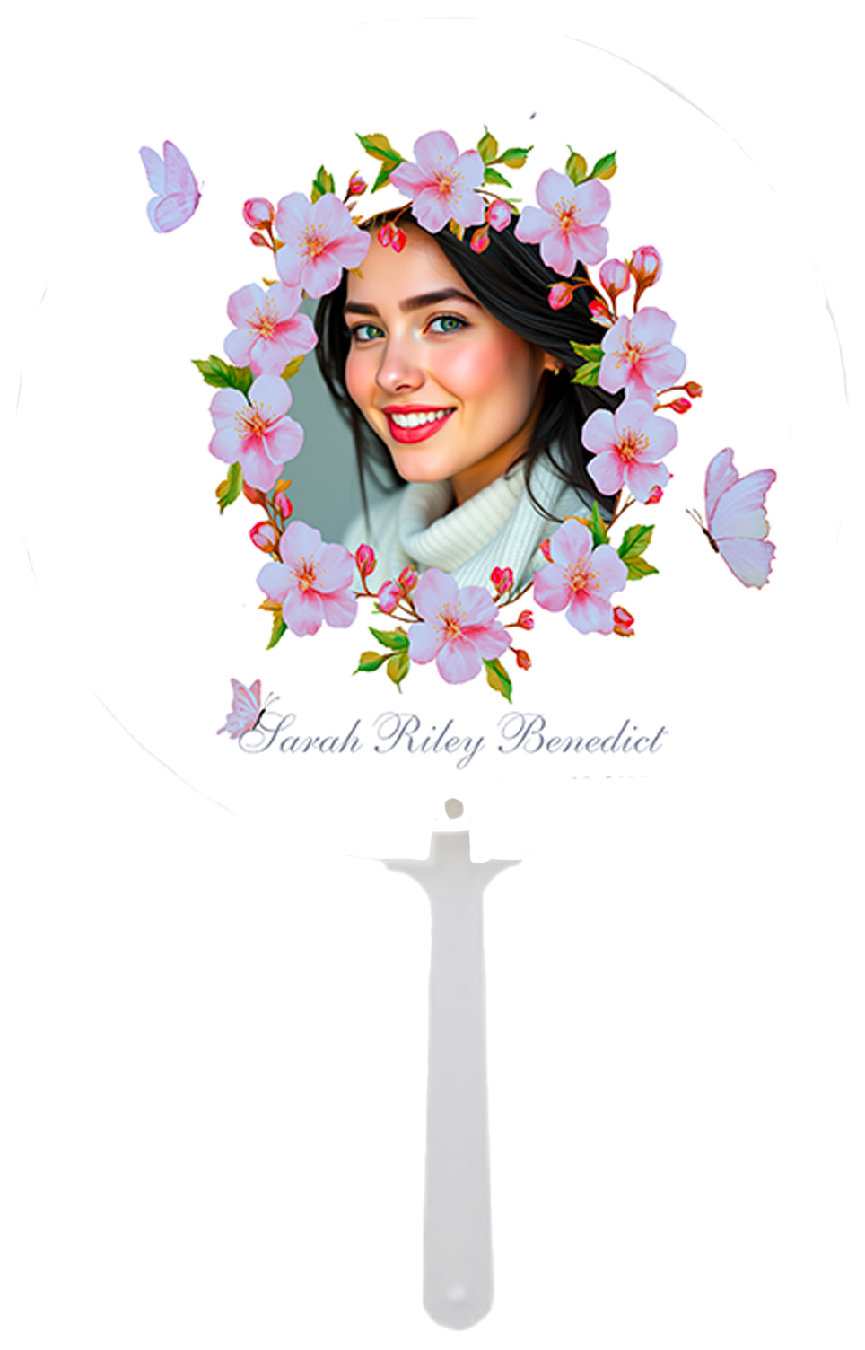 CUSTOM PRINTED SUBLIMATION FUNERAL FAN - ROUND