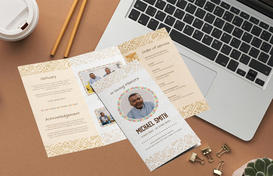 TRIFOLD FUNERAL PROGRAM